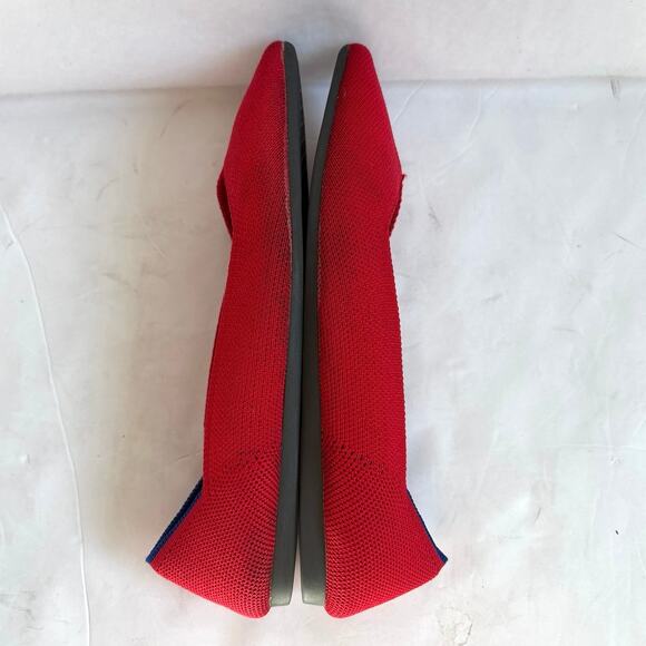 Rothy's The Point Red Apple Ballet Flats Honeycomb US size 6 - Picture 5 of 9
